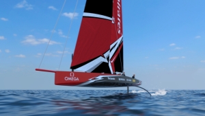 he 36th America's Cup class boat concept of the AC75.